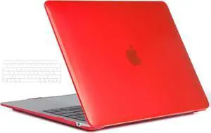 Compatible with MacBook Air 13.6 inch Case 2022 Release A2681 M2 Chip with Liquid Retina Display & Touch ID, Protective Plastic Hard Shell Case & Keyboard Cover Crystal Red