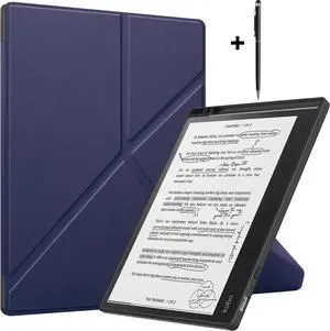 Slim Case for Kobo Elipsa 2E 10.3 inch 2023 - Premium Leather Case Protective Smart Folio Shell Cover with Pen Holder, Auto Wake/Sleep, Multi-Viewing Angles, Stylus Pen Blue
