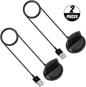 for Gear Fit 2 Charger / Gear Fit 2 Pro Charger (2-Pack) Replacement Charging Dock Cradle for Samsung Gear Fit 2 R360 / Gear Fit 2 Pro R365 Smart Watch