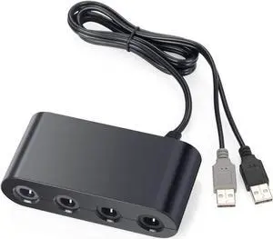 Gamecube Controller Adapter for Nintendo Switch Wii U PC Super Smash Ultimat 4 Ports 2019 Version with Turbo Mode No Driver Needed Provide Best Super Smash Bros Game Switch