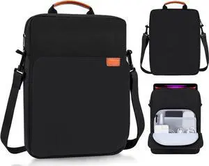 13 - 14 Inch Laptop Shoulder Bag Carrying Case for Macbook Air 13" M4 M3 M2 A3420 A3113/ MacBook Pro 14 M4 M3 M2 M1/ 13" iPad Pro M4/ iPad Air M3 M2 2025, Vertical Laptop Sleeve Handbag