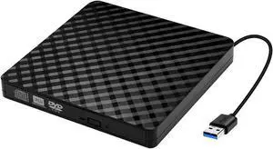 External CD Drive, Werleo Portable Slim USB 3.0 DVD CD Player Burner RW Writer, Copier, Reader for Laptop, Notebook, Desktop, Mac, Support Windows 7/ 8 / 10 / XP / Mac OS
