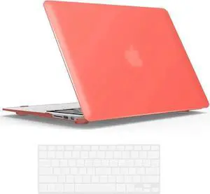 Compatible with Old Version MacBook Air 13 Inch Case (2017-2010 Release) Model: A1466 / A1369, Plastic Hard Shell Case with Keyboard for Apple Mac Air 13" Orange