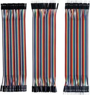 Werleo 120pcs Multicolored Dupont Wire 40pin Male to Female 40pin Male to Male 40pin Female to Female Breadboard Jumper Wires Ribbon Cables Kit for arduino