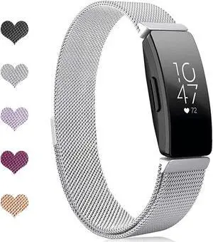 Werleo Bands Compatible with Fitbit Inspire HR Bands / Fitbit Inspire Band,Inspire hr Metal Stainless Steel Magnetic Men Women Replacement Bands for Fitbit Inspire & Inspire HR Fitness Tracker