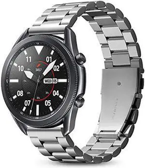 For Samsung Galaxy Watch 3 45mm Band Strap (2020) / Galaxy Watch 46mm Band (2018) / OnePlus Watch Band / Gear S3 Frontier Band / S3 Classic Band Strap Silver