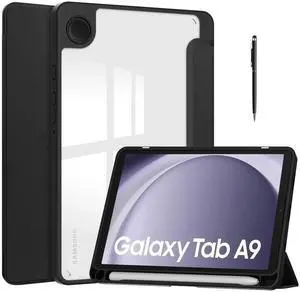 Case for Samsung Galaxy Tab A9 8.7 inch 2023 SM-X110/X115/X117, Slim Smart Stand Cover Protective Cover with Pencil Holder, Stand, Universal Stylus Pen