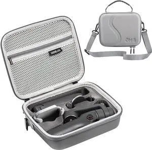 OM 6 Case, Waterproof Portable PU Leather Storage Shoulder Bag Travel Carrying Case for DJI Osmo Mobile 6 Gimbal Stabilizer Accessories