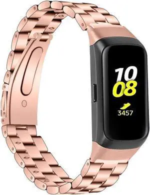 Werleo Compatible with Samsung Galaxy Fit SM-R370 Bands Galaxy Fit Watch Band Solid Stainless Steel Metal Replacement Bracelet Strap fit Galaxy Fit SM-R370 Smart Watch