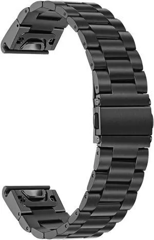 Band Replacement Compatible with Garmin Fenix 5 / 5 Plus / Forerunner 935 / 945 Premium Stainless Steel Metal Watch Band with Quick Release Connector Fit Fenix 5 / 5 Plus / Forerunner 935 945