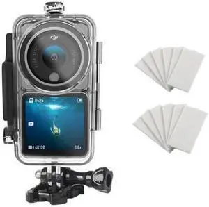 Waterproof Housing Case Kit For DJI Action 2 Action Camera Accessories Waterproof Cover 45M Diving Housing Protective Shell Dive Case + + Anti-Fog Insert