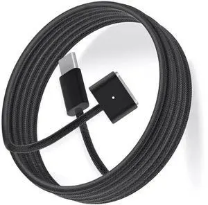 140W USB C to Magnetic 3 Safe Charging Cable (2 M/6.6 ft) for M4 MacBook Air Pro Charger, Magnetic Charger Cord for MacBook Pro (16"/14"2024/2023/2021), Air (15"/13"M4 2025, M3 2024, M2 2023, M2 2022)