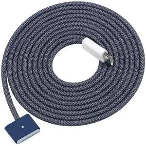 140W USB C to Magnetic 3 Safe Charging Cable (2 M/6.6 ft) for M4 MacBook Air Pro Charger, Magnetic Charger Cord for MacBook Pro (16"/14"2024/2023/2021), Air (15"/13"M4 2025, M3 2024, M2 2023, M2 2022)