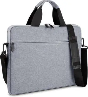 14-15 Inch Laptop Shoulder Messenger Bag Carrying Case Briefcase Slim Protective Computer Sleeve with Handle Strap Pocket for MacBook Acer ASUS HP Surface Dell Chromebook Grey