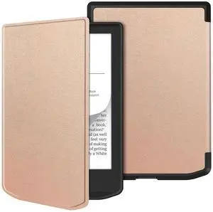 Case for Pocketbook Verse PB629 / Verse Pro PB634 / Lite E-Reader 6 Inch, Slim Hard Shell Smart Protective Cover with Multi-Angle Stand, Auto Sleep/Wake Rose Gold