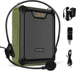 Voice Amplifier Portable Speaker with Wired Microphone 25W Rechargeable Waterproof IPX6 Bluetooth 5.0 Mini Pa System for Teachers, Training, Stage Performance, Team Building, Outdoor