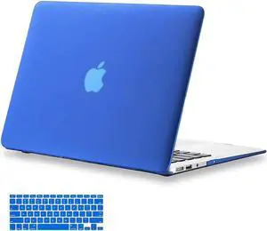 Macbook Air 13 Inch Case Cover Rubberized Hard Case for MacBook Air 13.3" A1466 A1369 Shell Cover with Keyboard Skin Blue