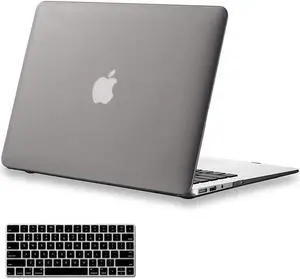 Macbook Air 13 Inch Case Cover Rubberized Hard Case for MacBook Air 13.3" A1466 A1369 Shell Cover with Keyboard Skin Gray