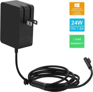 24W 15V 1.6A Surface Go Charger Power Supply for Microsoft Surface Go/Surface Pro 4 Core m3/Surface Pro 3 Core m3/Surface Pro 2017 Core m3 Tablet/Surface Laptop Core m3 Carrying Case