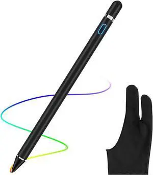 Stylus Pens for Touch Screens 1.45mm High Precision and Sensitivity Point IPad Pencil Fine Point Active Smart Digital Pen for Tablet Work at iOS and Android Touch Screen