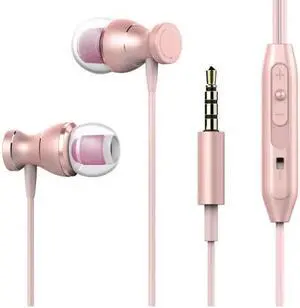 in-Ear Earbuds Headphones Werleo Magnetic Wired Earphones Stereo Bass Noise Cancelling Ear Buds Headsets with Microphone and Volume Control for All 3.5mm Jack Phones