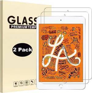 [2 Pack] Screen Protector for iPad Mini 5 2019, Easy Installation Tempered Glass for iPad Mini 5 and iPad Mini 4 7.9 inch