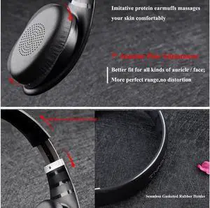 Over Ear Headphones,Wireless HIFI Stereo Bluetooth 4.1 Headphone Running Sports Gaming Earphones Portable Noise Isolation Bass Headsets with Microphone TF Card Slot FM Radio for iPhone iPad Android PC