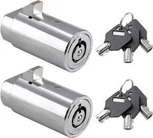 2Pcs Vending Machine Lock Keyed Alike Coke Machine Lock Snack Machine Lock Candy Machine Lock Soda Machine Lock, 6Pcs Keys