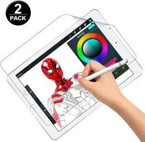 Paper-Like Screen Protector for New iPad 9.7 2018 2017 / iPad Pro 9.7 2016 / iPad Air 2 / iPad Air Paper Texture Film Special for Writing Drawing and Sketching Apple Pencil Compatible