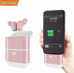 New Exclusive X2-TWS Binaural Detachable Wireless Earphones Mini In-Ear V4.2 Bluetooth Earbuds Sports Waterproof Headphones for iPhone Android Phones with Large Battery Charging Box Power Bank