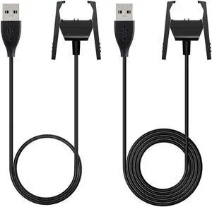 Werleo Fitbit Charge 2 Charger 2Pcs Replacement USB Charger Charging Cable for Fitbit Charge 2 with Cable Cradle Dock Adapter for Fitbit Charge 2 Smart Watch - 3.3 feet +1.6 feet