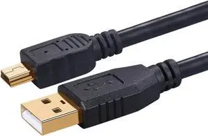 Mini USB Cable 65Ft/50Ft, Mini USB Cable USB 2.0 Type A to Mini B Cable Male Cord for GoPro Hero 3+, Hero HD, Cell Phones, MP3 Players, Dash Cam, Digital Cameras, Sat Navigation, GPS Receiver, PDAs