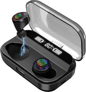 Earbuds Bluetooth Earbuds with Charging Display Bluetooth Headset Wireless Earphones IPX7 Waterproof Bluetooth 5.0 Hi-Fi Stereo Sound with 4000mAH Charging Case