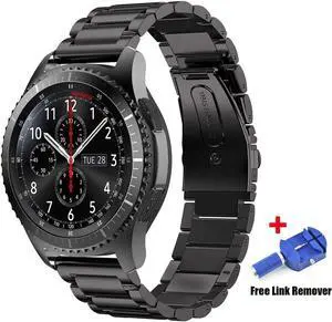 Samsung Gear S3 Classic Band Gear S3 Frontier Band Premium Solid Stainless Steel Watch Band Link Bracelet Strap for Samsung Gear S3 Classic Gear S3 Frontier sports Smart Watch