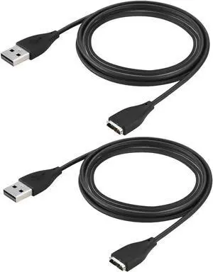 for Fitbit Surge Charger Replacement USB Charger Charging Cable for Fitbit Surge Fitness Superwatch (2-Pack 3.3ft Black)