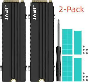 Weastlinks 2-Pack M.2 Heatsink for PS5 / PC, Slim 7mm Height Low Profile Aluminum Convective NVMe Cooler, Passive Heat Sink with Fins