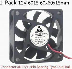 2PCS DC 5V 12V 24V USB Fan 6cm 60mm 6015 60x60x15mm Ultrathin Brushless Axial Cooling Fan 6015 Fan 2510 3Pin XH2.54 2Pin USB Fan Grill Net