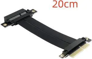PCIE X4 Riser Cable Dual 90 Degree Right Angle PCIe 3.0 x4 to x4 Extension Cable 8Gbps PCI Express 4x Riser Card Ribbon Extender