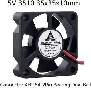DC 5V 12V 24V Fan 3.5cm 35mm 3510 35x35x10mm Ultrathin Brushless Axial Cooling Fan 3510 Fan XH2.54 Dual Ball