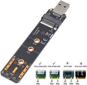 USB Adapter M.2 NVMe to USB 3.1 SSD Adapter 10Gbps USB3.1 Gen 2 RTL9210 Chips For M Key M2 NVMe 2230 2242 2260 2280 M.2 SSD