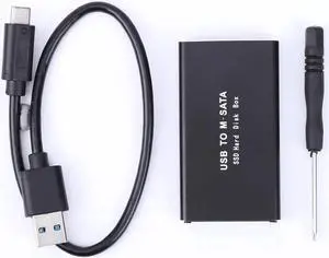 Mini SSD Case mSATA to USB 3.1 Hard Drive Case mSATA USB 3.0 Adapter External Solid State Disk for mSATA SSD Hard Disk Grey
