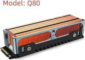M.2 2280 SSD High Performance Heatsink, Copper Fins with Aluminum Frame Passive Heat Sinks
