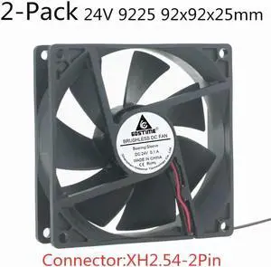 2PCS DC 5V 12V 24V Fan 9cm 92mm 9225 92x92x25mm Ultrathin Brushless Axial Cooling Fan 9225 Fan 2Pin USB Fan Grill Net