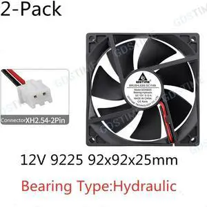 2PCS DC 5V 12V 24V Fan 9cm 92mm 9225 92x92x25mm Ultrathin Brushless Axial Cooling Fan 9225 Fan 2Pin USB Fan Grill Net