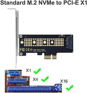 M.2 NVME SSD to PCIe 4.0 Adapter Card 64Gbps M-Key PCIe4.0 X1 X4 For Desktop PC PCI-E GEN4 Full Speed N/A