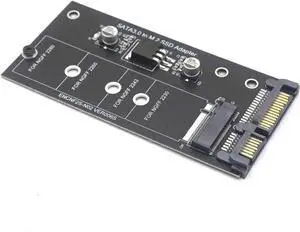 M.2 Adapter M2 SATA3 Raiser M.2 to SATA Adapter SSD M2 to SATA Expansion Card B Key Support 30/42/60/80mm