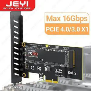 M.2 NVME SSD to PCIe 4.0 x1 x4 Adapter Card, 2280 SSD PCIE X1 X 4 Expansion Card for Desktop PC, PCI-E GEN4 16Gbps Full Speed SK1 SK4 N/A