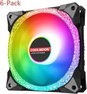 120mm PC Computer Case Fan RGB Cooler Heatsink 12cm Aura Sync Silent Cooling Fan 6PIN Rainbow Music ARGB Controller