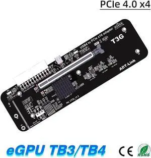 For NUC/ITX/STX/Nootbook PC Graphics Card External USB4 to PCIe 4.0 x16 Connector eGPU Adapter for Thunderbolt 3/4