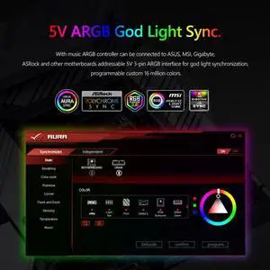 120mm PC Computer Case Fan RGB Cooler Heatsink 12cm Aura Sync Silent Cooling Fan 6PIN Rainbow Music ARGB Controller